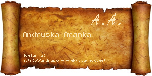 Andruska Aranka névjegykártya